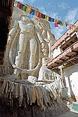 Ladakh - Mulbekh, rock carved relief of Maitreya Buddha 